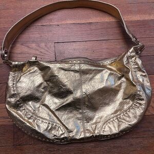 Valerie Stevens Gold Shoulder Bag